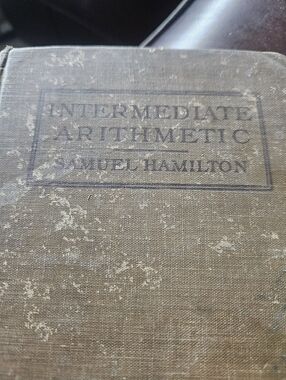 Intermediate Arithmetic by Samuel Hamilton - Brown Cloth Cover